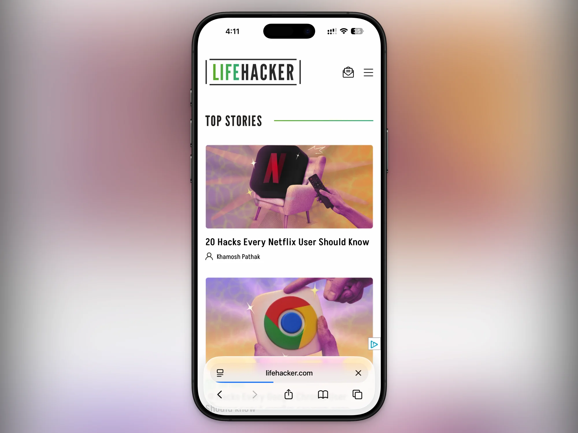 Old toolbar in Safari