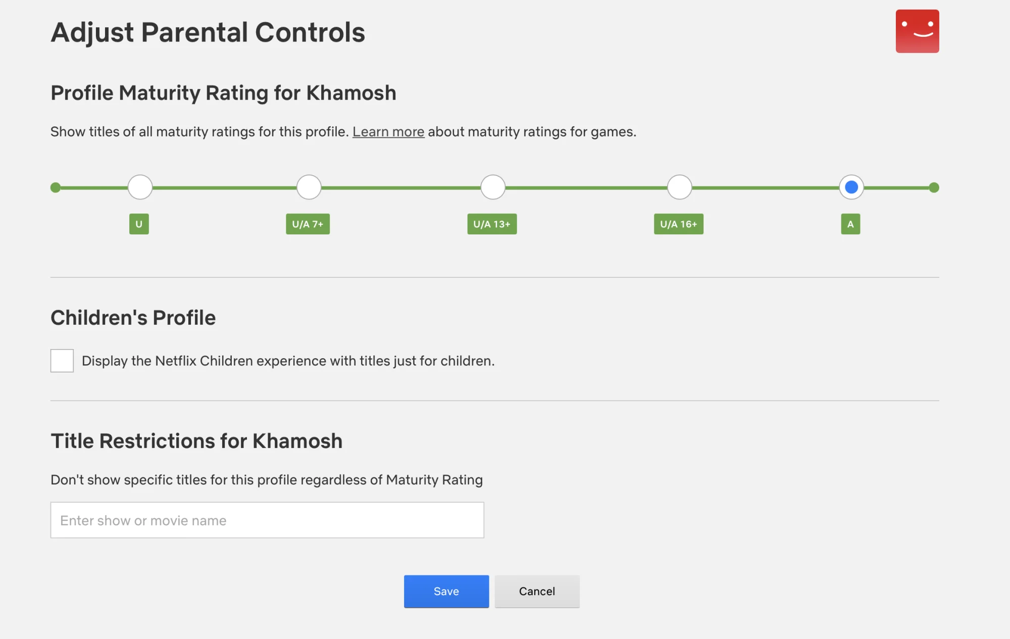 Adjust Parental Controls on Netflix