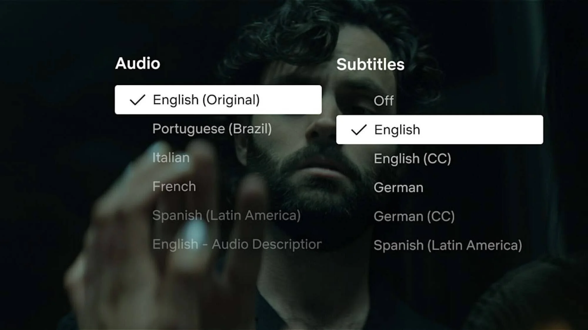 New subtitles option for Netflix.