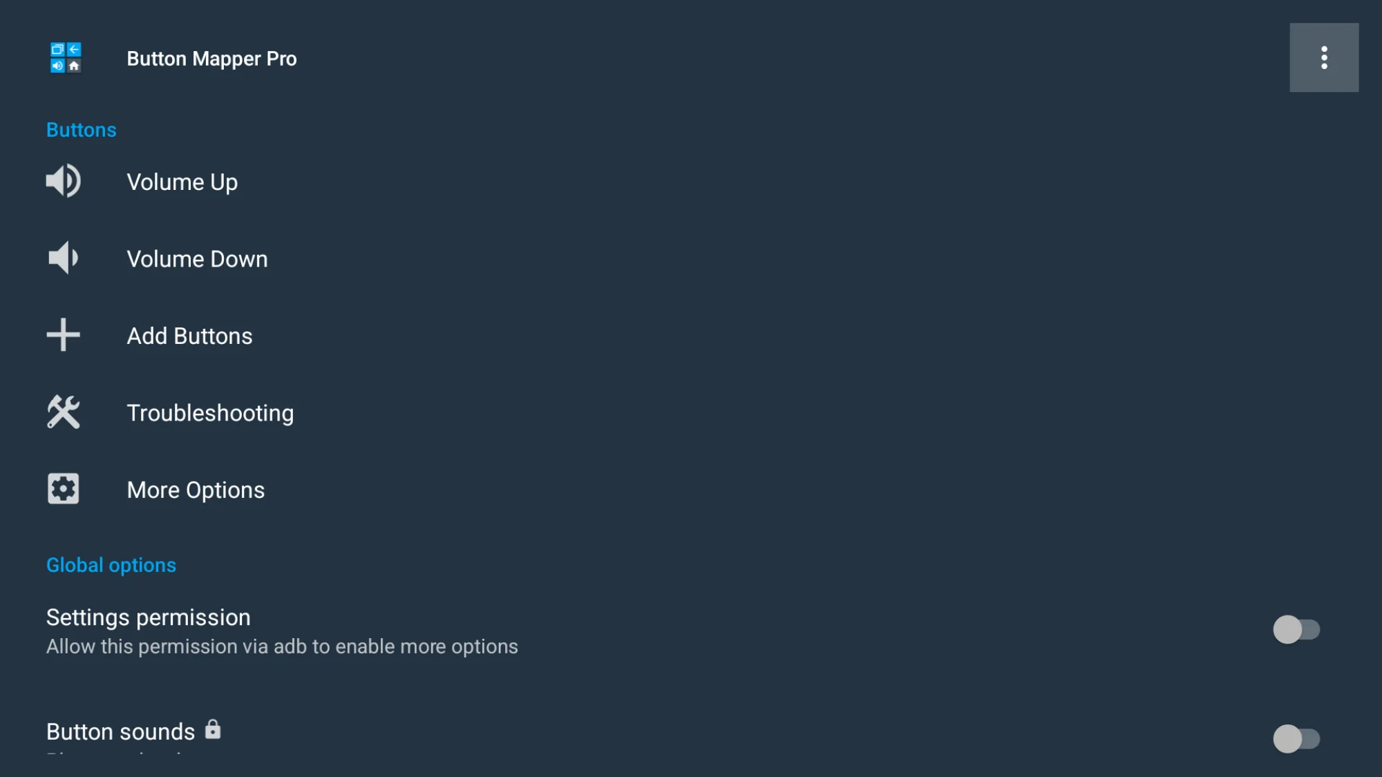 a screenshot of a button mapper app
