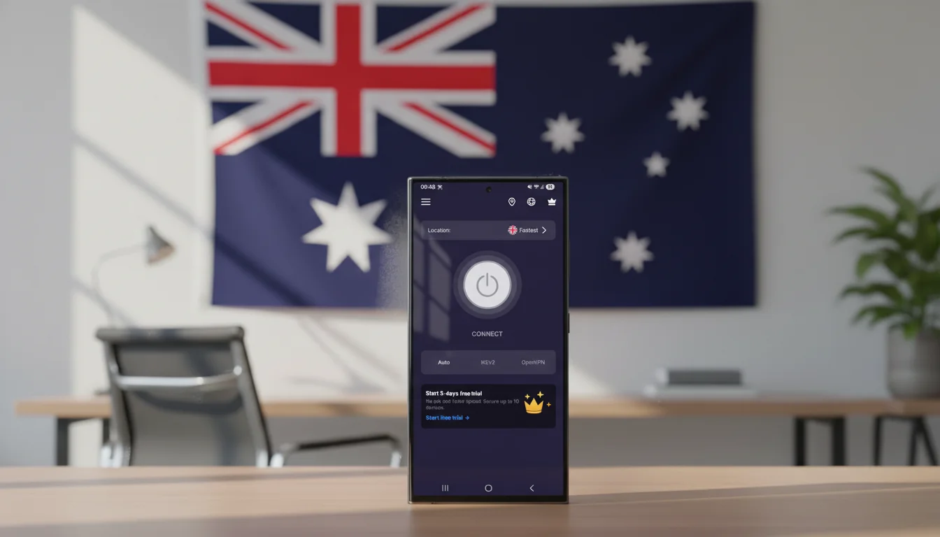 VPN Super Unlimited Proxy on phone in Australia-related setting