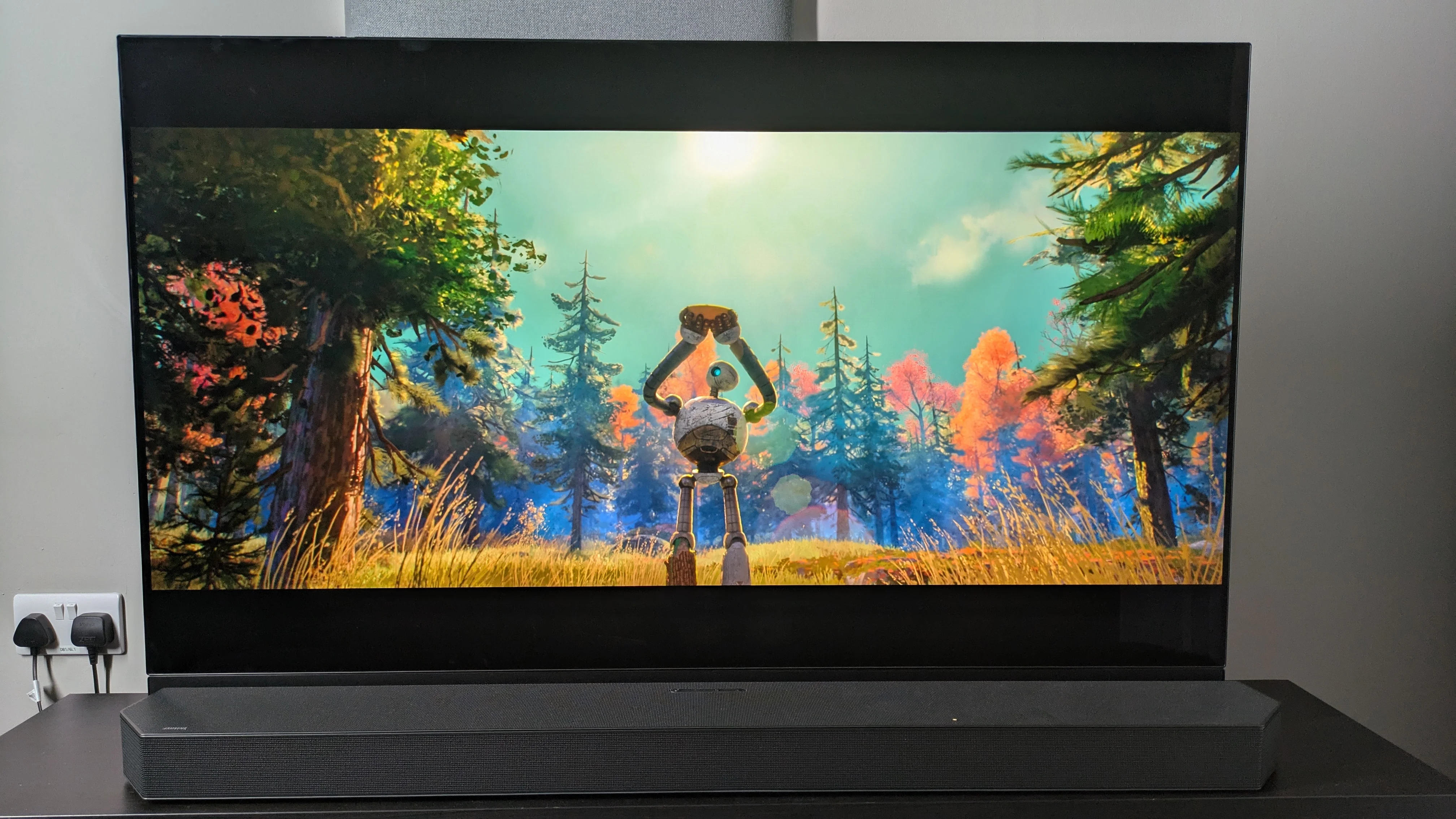 The Wild Robot forest scene on Panasonic MZ1500